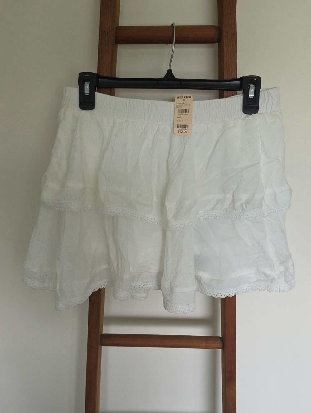 West Of Melrose White Ruffle Skirt